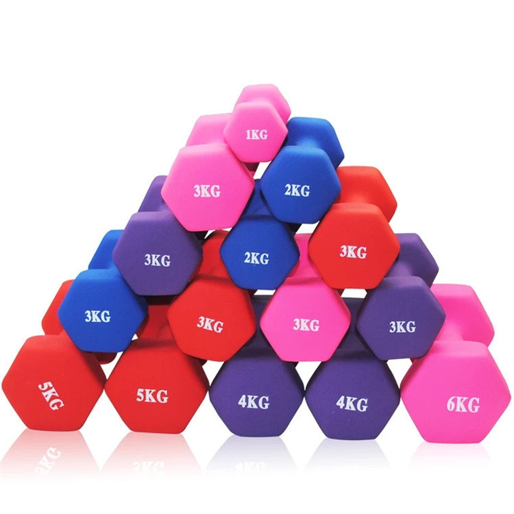 Polyurethane Colorful Pink Ladies Yoga Dumbbell Mancuernas Rusas De Caucho Vinil Small Soft Hand Vinyl Girly Dumbell Neoprene