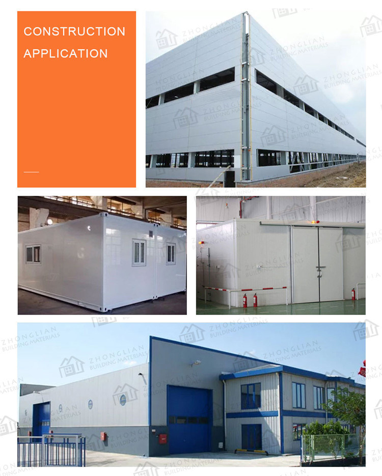 40kg/M3 Polyurethane PU Wall / Roof Sandwich Panel