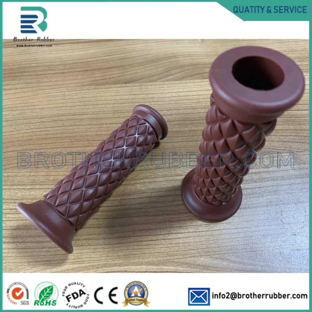 Brown Rubber Grip Handle for 24 Diameter Molded Cover Rubber Tool Hand Grip Rubber Handle