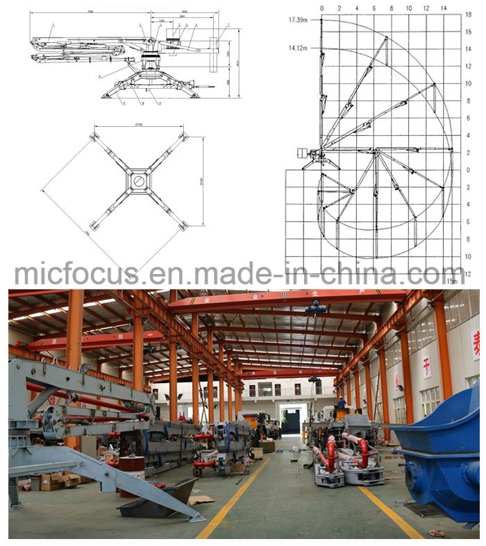 Mechanical Distributor 2 Arms/3 Arms/ 4 Arms Hydraulic Concrete Placing Boom