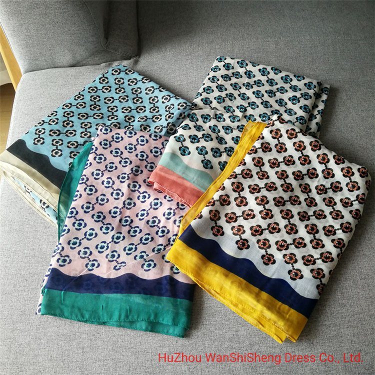 Womens Scarf Lightweight Floral Shawl Wraps Long Head Scarfs for Women