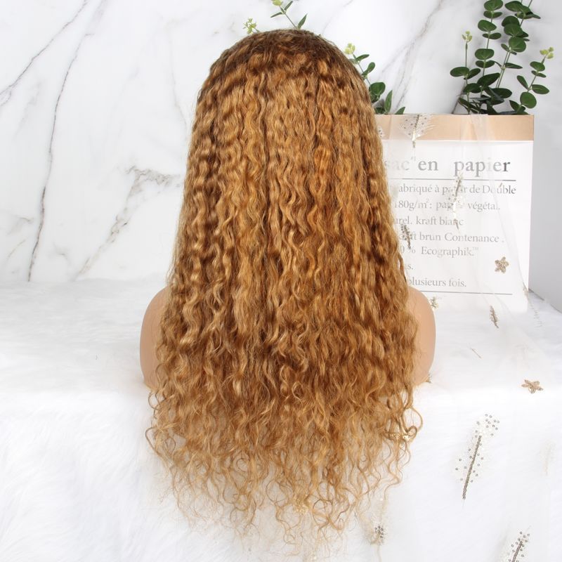 Brazilian 13X4 Lace Front Human Hair Wigs Pre Plucked with Baby Hair Deep Wave 150% Short Water Curly Bob Wigs for Women