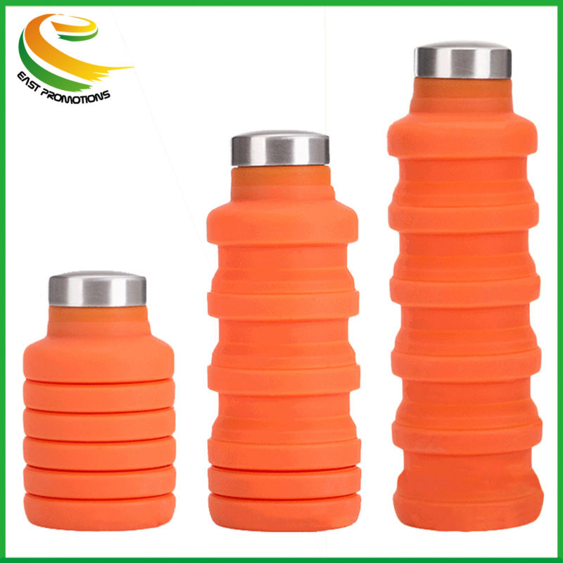 Customized BPA Free Foldable Water Bottle Bag /Collapsible Water Bottle/Folding Water Bag with Handgrip