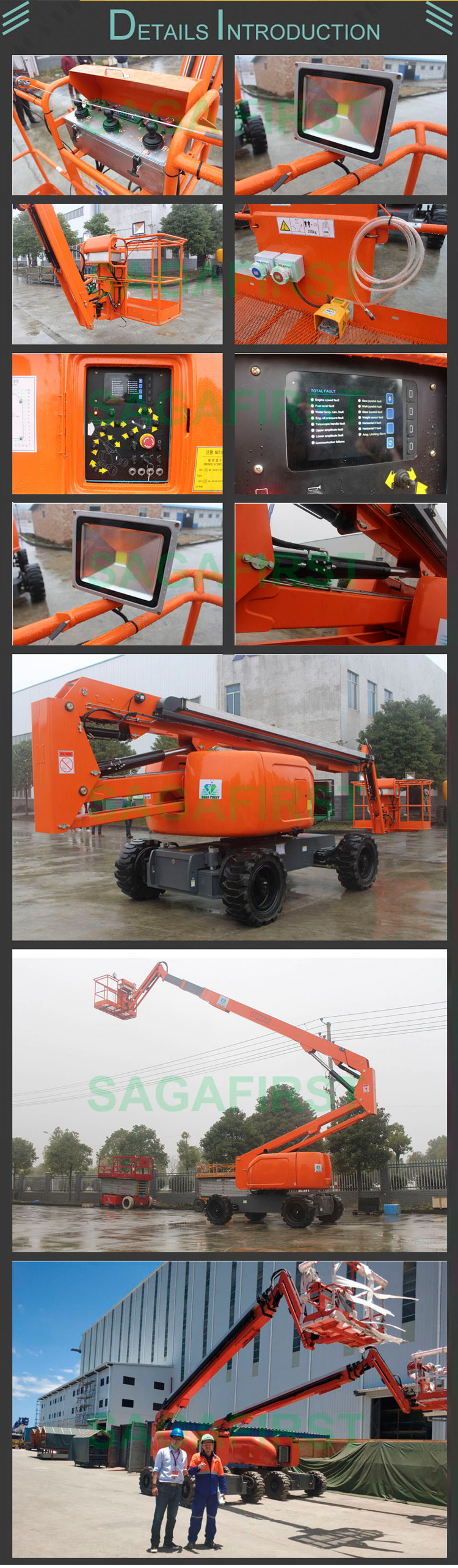 Mini 10~56m Lifting Equipment Working Lift Boom Lifting Platform