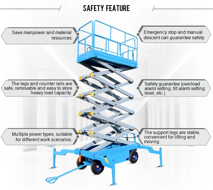 300kg Manual Platform Hydraulic Scissor Platform Lifting Table Truck Folded Lifting Platform