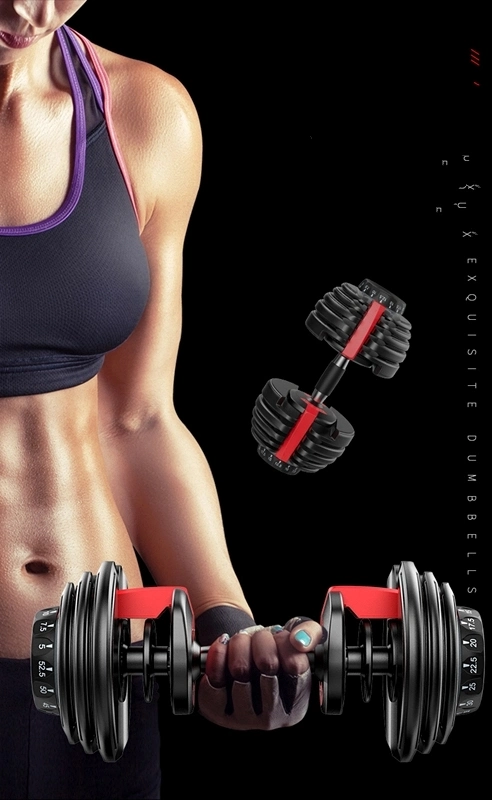 Gym Adjustable Weights Dumbell 24 Kg Fitness Equipment for Unisex Adjustable Dumbbell