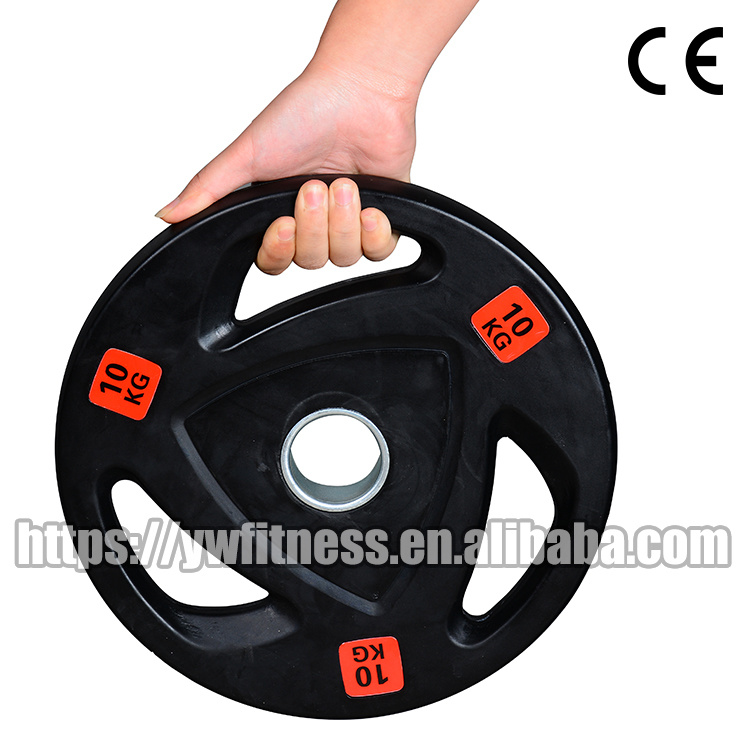 Gym Cross Fitness Power Weight Lifting Rubber Barbell Plates