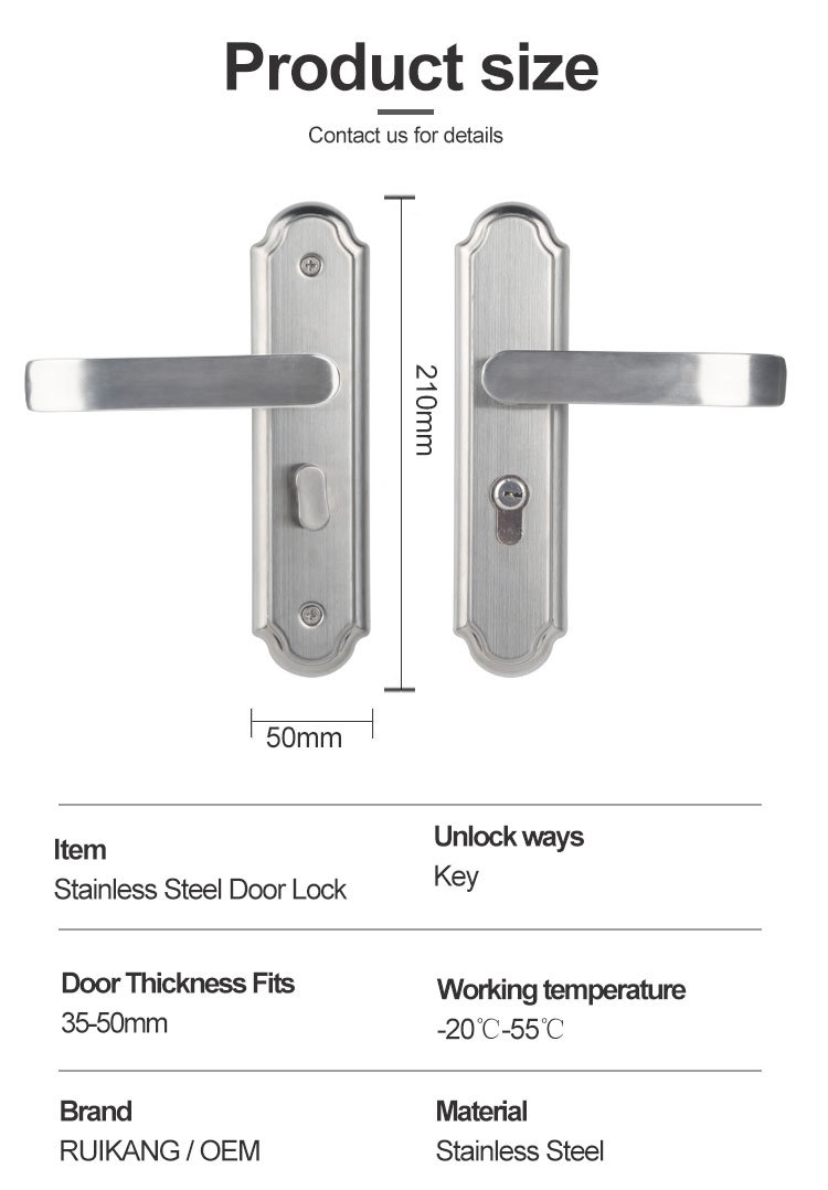 Door Handles Lock with Lock Interior Doors Outside Doors