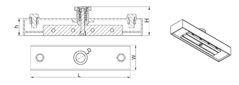 Neodymium Magnetic Nailing Plate Magnetic Fixing Plate Solid Steel Precast Concrete Magnet Shuttering Magnets