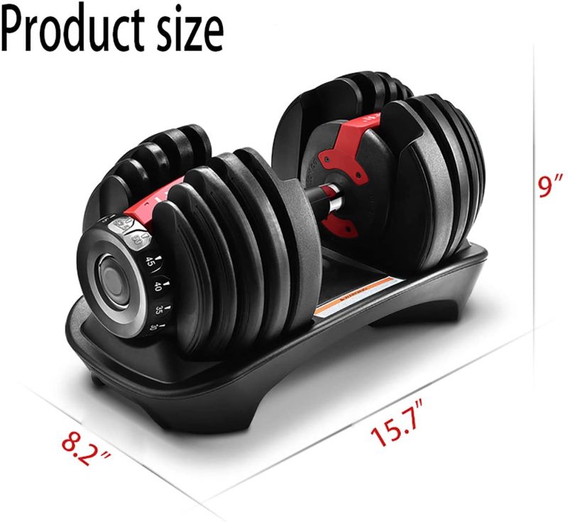 24kg 52.5lb Fitness Equipment Adjustable Dumbbell for Body Building Custom Dumbbell Adjustable