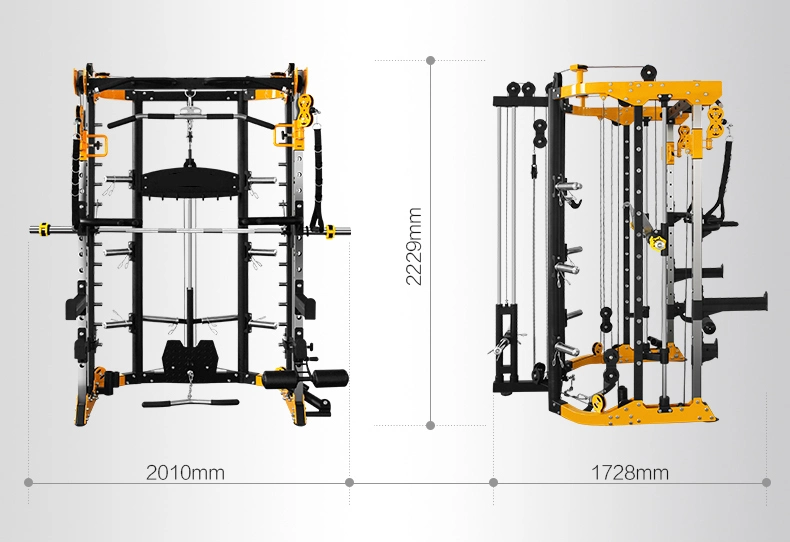 Professional Fitness Equipment Bench Press Multi-Functional Large with Smith Machine Gym Squat Rack