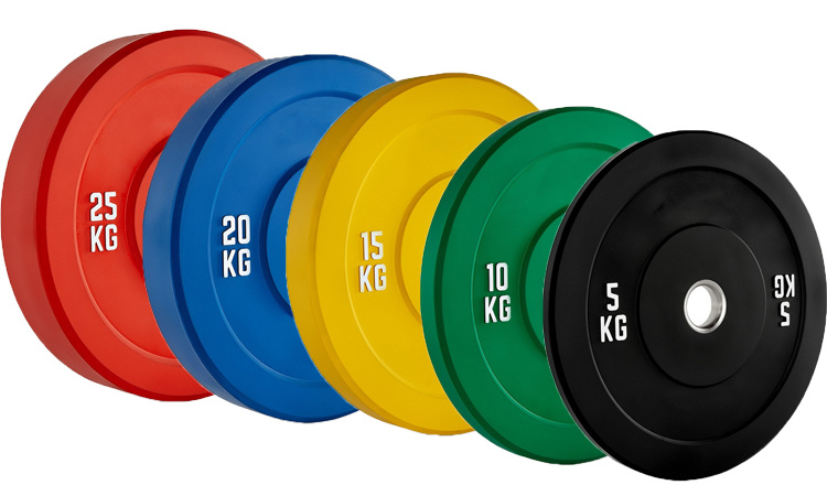 Weight Lifting Colour Rubber Bumper Weight Plates for Bodybuilding