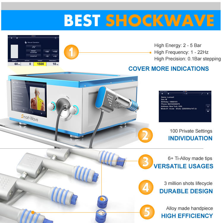 Physiotherapy Shockwave Machine Air Compressed Desktop Model Shockwave Equipment