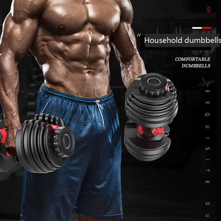 Strength Training Weight Loss Environment Fitness Dumbbell 552 Adjustable Home Heavy Dumbbell Set with Safety Locking