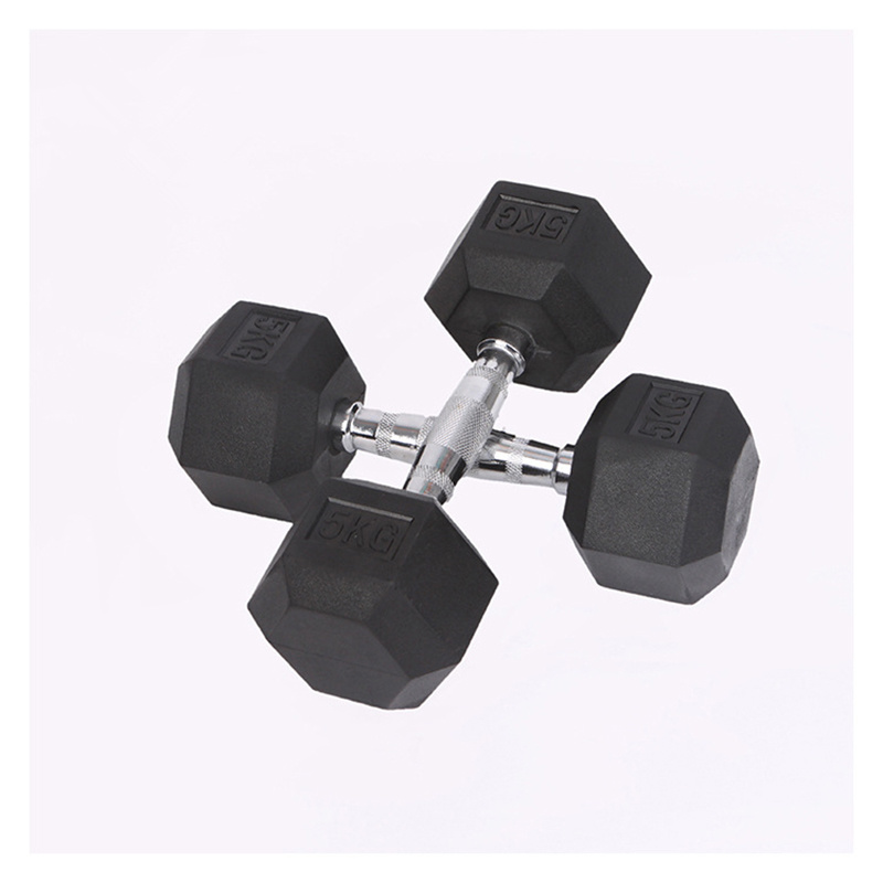 Fitness Gym Iron Weights Kg/Lb Pounds Rubber Hex Dumbbell