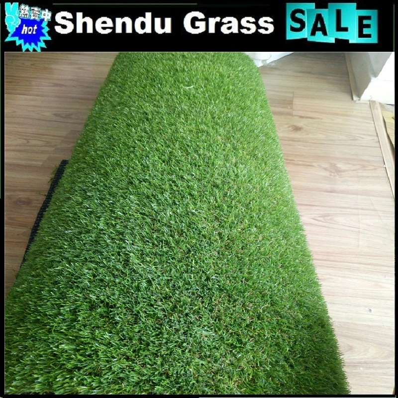 30mm Green Straight+Green Curl Yarn Synthetic Grass for Landscape