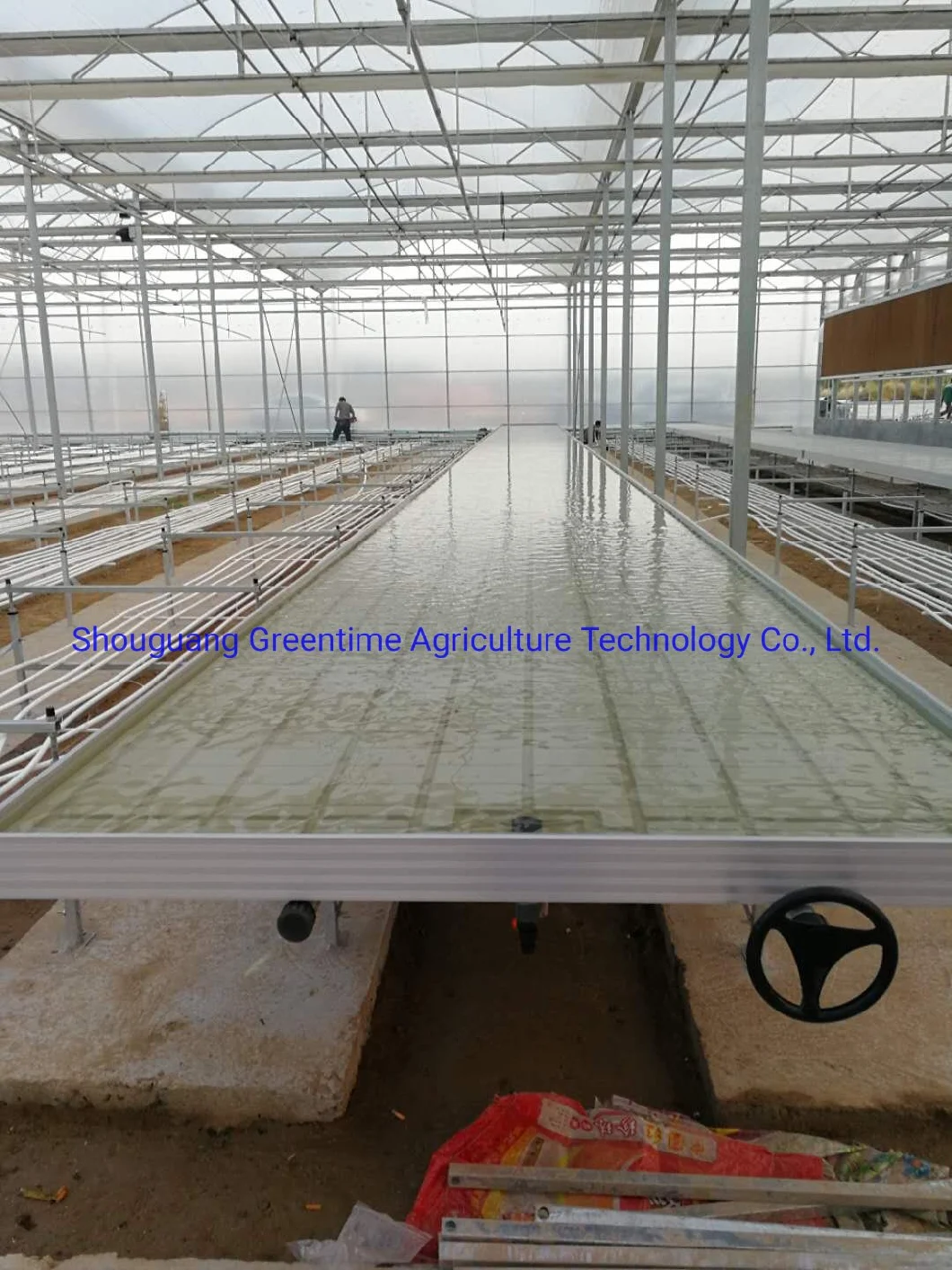 Double Stack Ebb and Flow Rolling Benches for Agricultural Planting