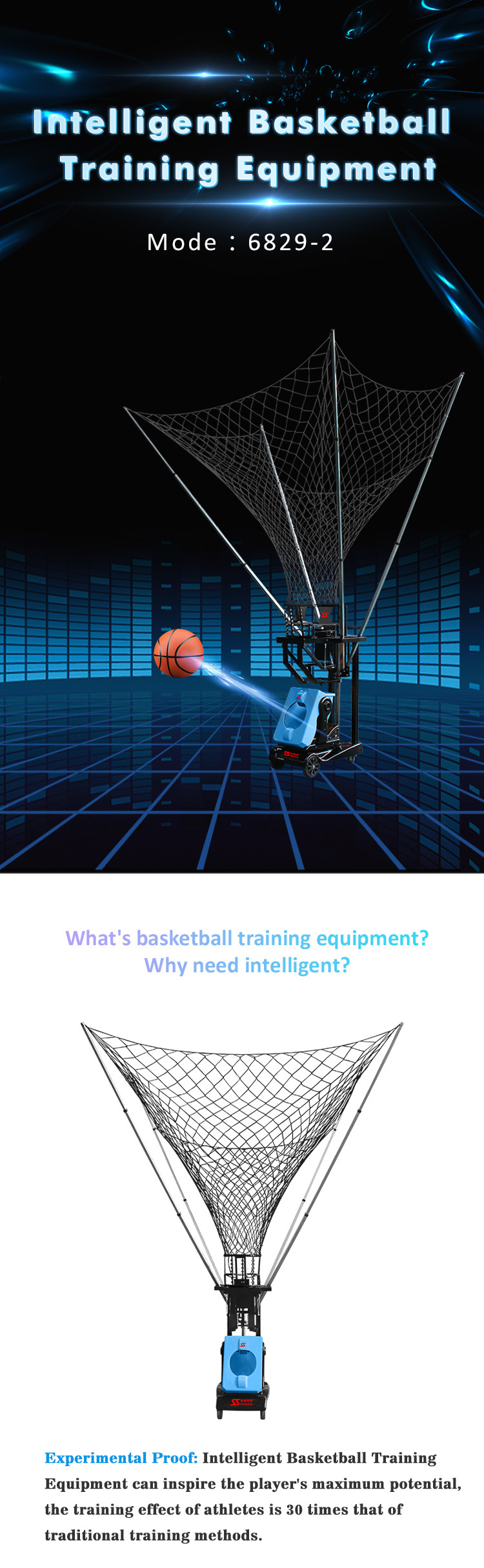 High Quality Durable Basketball Equipment Shooting Machine for Training