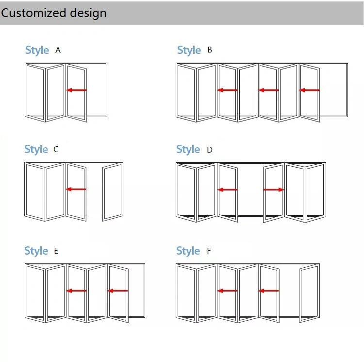 Exterior Folding Door-Waterproof Folding Door/Fireproof Folding Door/Typhoon Folding Door/Heatproof Folding Door