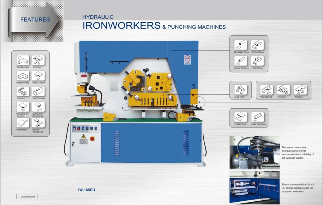 T Bar Cutting Machine 45 Degree Iron Shearing and Punching Machine