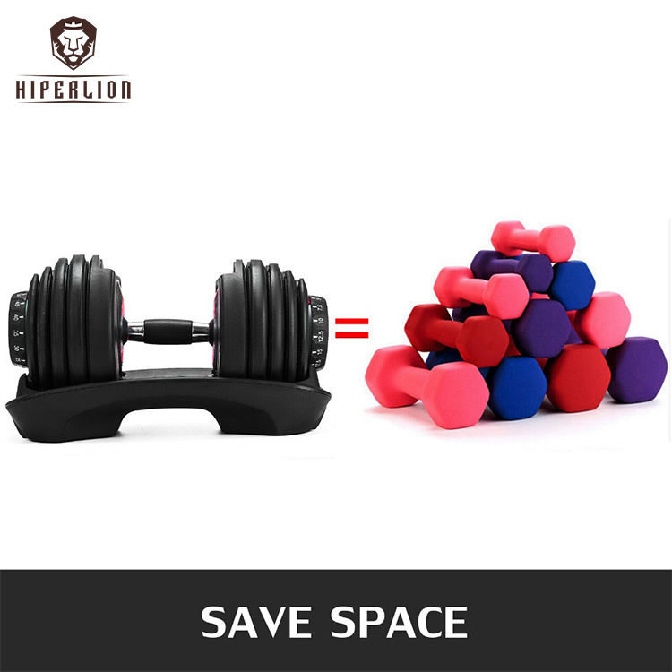 Weight Lifting 24kg 32kg 40kg 80lb 90lbs Adjustable Dumbbell Set