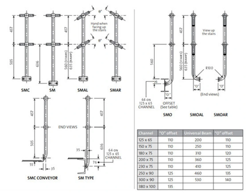 Stainless Steel Stanchion/ Steel Stanchion Posts/ Marine Stanchions Stainless Steel /Stainless Steel Stanchions for Sailboats Outdoor