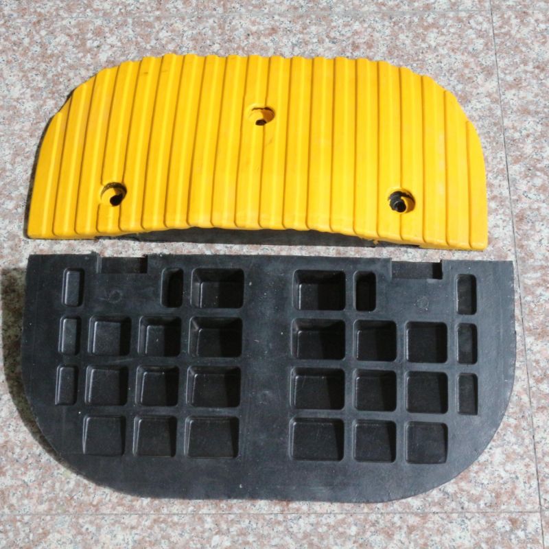 New Design Yellow & Black Speed Bump Road Rubber Speed Hump