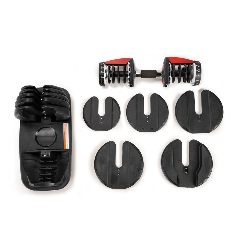 in Stock Adjustable Dumbbell 24kg 52.5lbs 40kg 90lbs Multi-Function Dumbbells Set & Rack