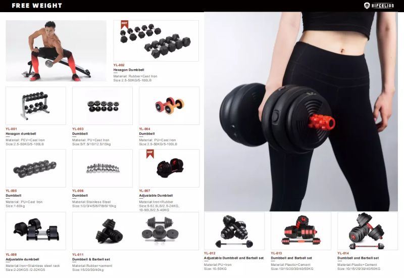 PE Plastic Coating Men Fitness Weight Lifting Adjustable Cement Dumbbells