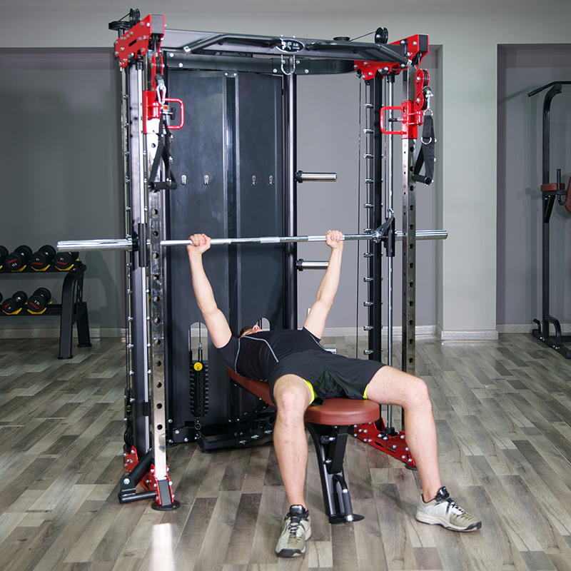 Steel Weight Stack Squat Rack and Multi Functional Trainer Smith Machine From China