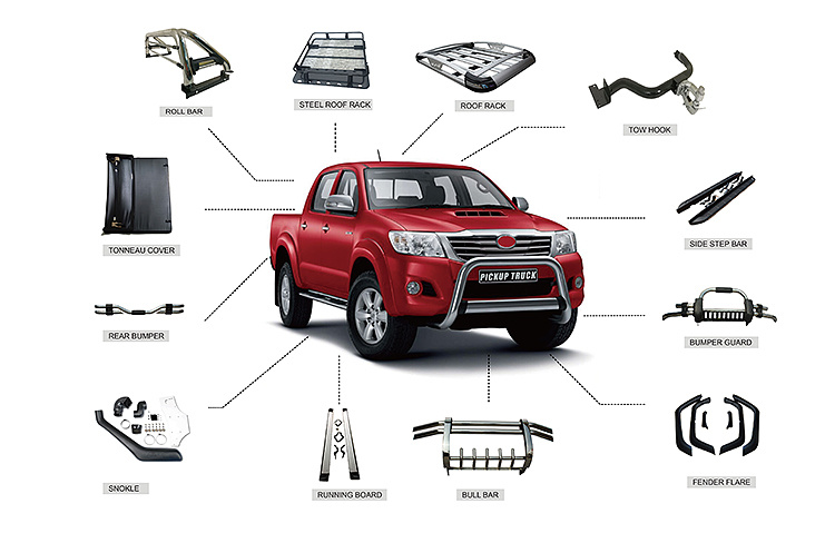 S/S Grille Guard Car Bumper Bull Bar for Hilux