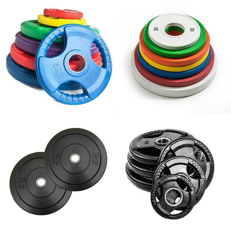 Weight Lifting Colour Rubber Bumper Weight Plates for Bodybuilding