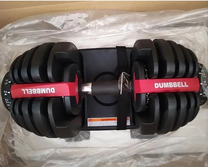 E-Fluence Hot Selling Adjustable Dumbbell Set 24kg Gym Equipment 40kg Dumbbell Weights