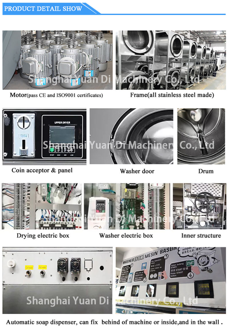 Commercial Stack Washer and Dryer 10kg-100kg