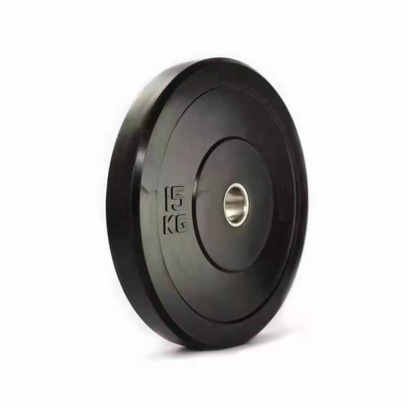 Crossfit Training Crumb Hi-Temp Bumper Plates, Black Rubber Bumper Plates