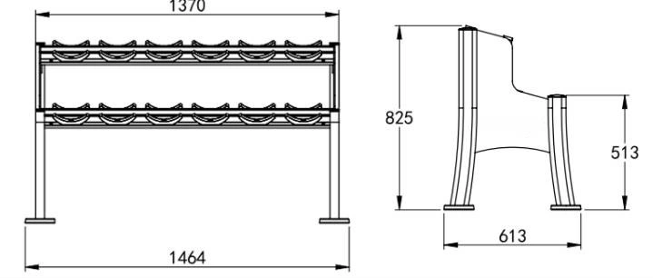 High Quality Good Price Durable Two Layer Commercial Dumbbell Rack for Gym Use Bk-5001