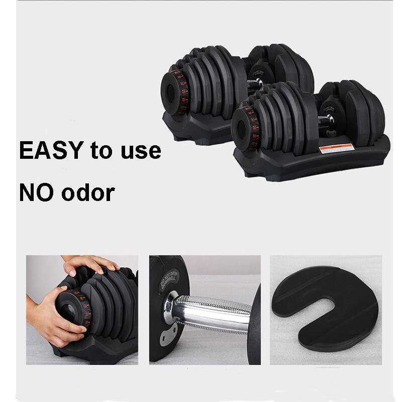 Fitness Great Factory Sale Fitness Equipment Gym Equipment Weight Lifting Black Weight Set Rubber Coated Adjustable Hex Dumbbell