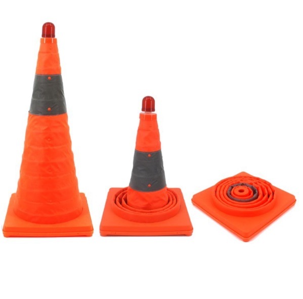 PVC Soft Orange Retractable Collapsible Foldable Traffic Safety Cones