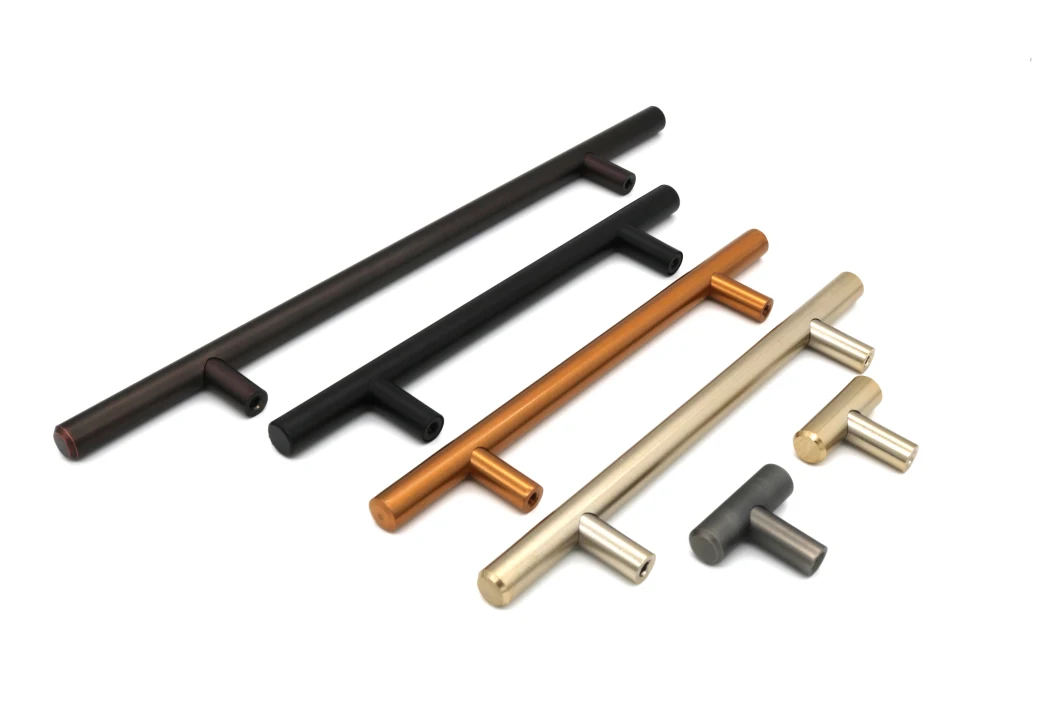 Stainless Steel Pull Bar Handle Various Colors Long T Bar Handle for Kitechen Cabinet Drawer Pulls