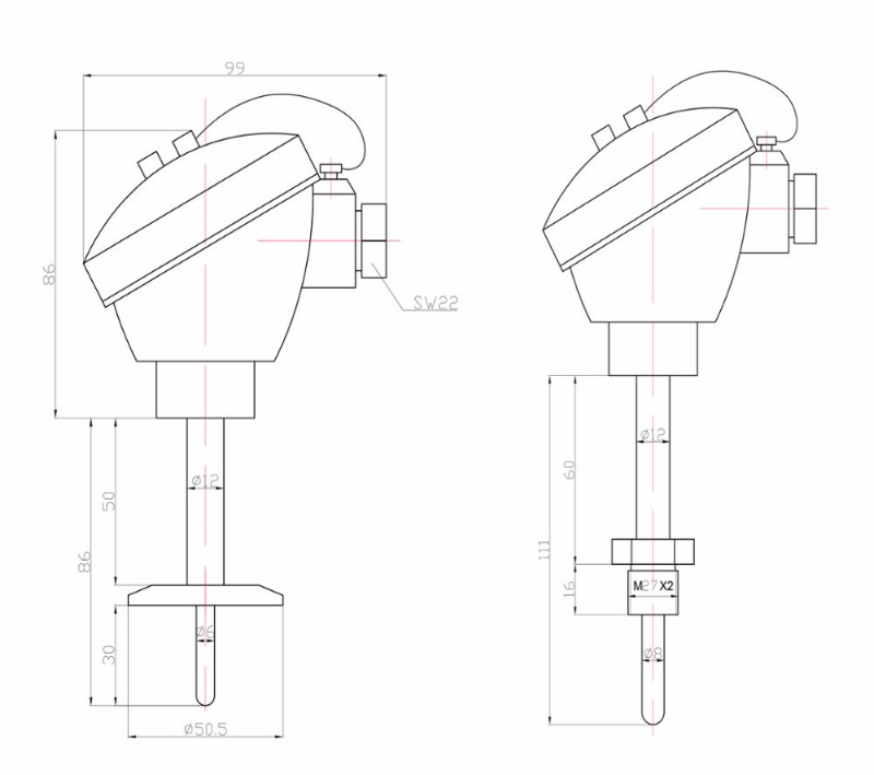 PT100 4-20mA Temperature Transmitter/Pressure Transmitter/Level Transmitter/Flow Transmitter