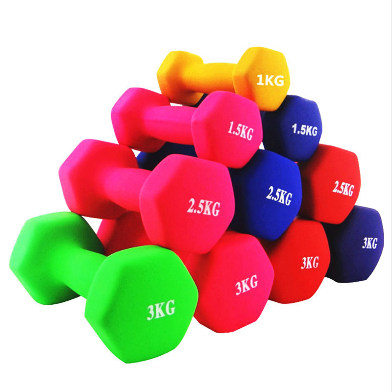 Polyurethane Colorful Pink Ladies Yoga Dumbbell Mancuernas Rusas De Caucho Vinil Small Soft Hand Vinyl Girly Dumbell Neoprene