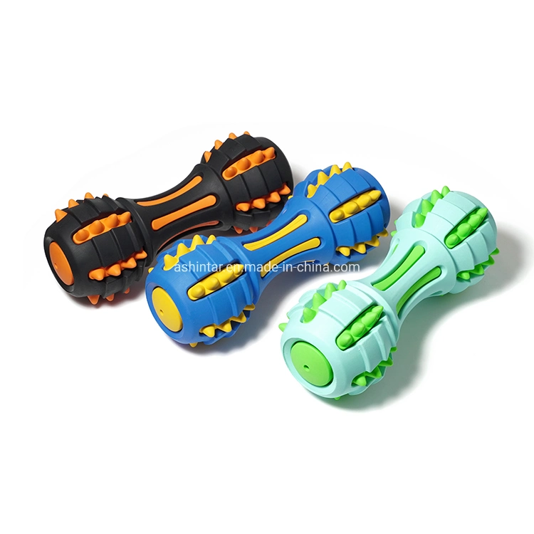 Durable Grinding Teeth Pet Chew Toys Rubber Dumbbell Dog Toys