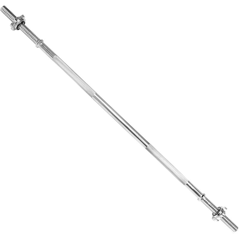 Threaded Regular Ez Curl Weight Lifting Barbell Bar with Collars