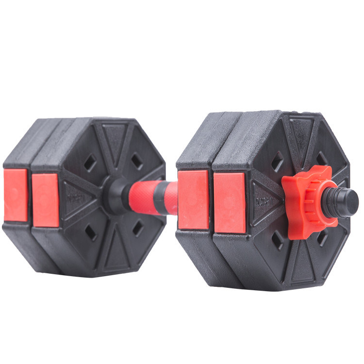 PE Plastic Coating Men Fitness Weight Lifting Adjustable Cement Dumbbells