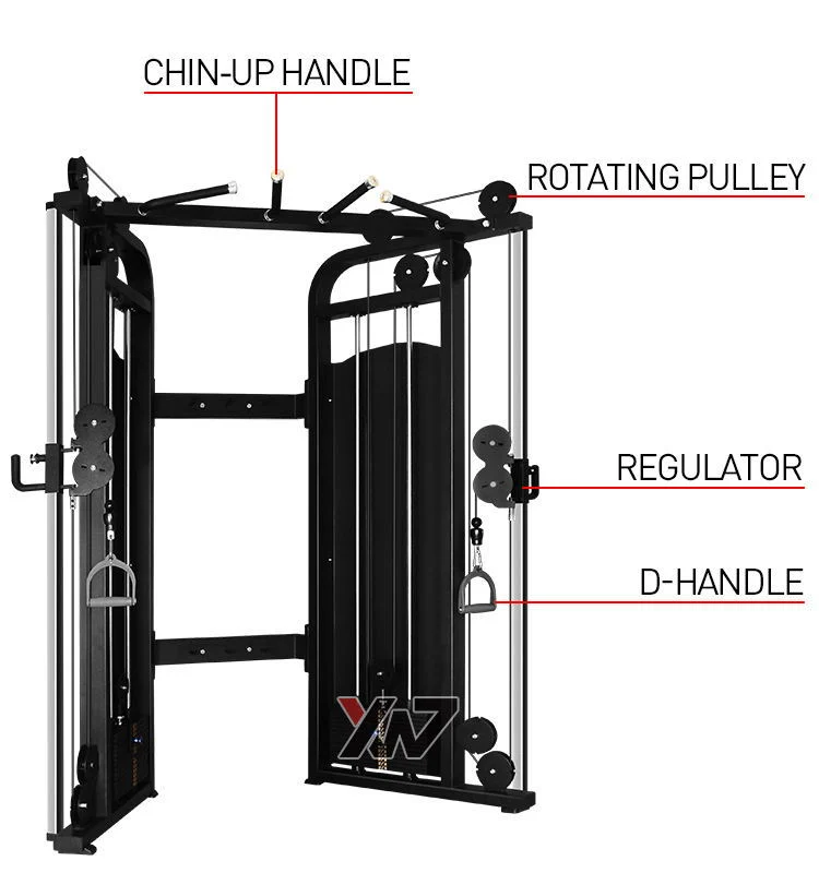 Hot Selling Three in One Multi Functional Smith Trainer with Cable Crossover &Rack with Weight Stack