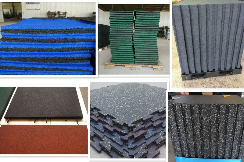 Shock Absorption Gym Rubber Tiles for Training Room