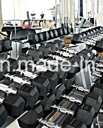 Gym Rubber Coated Hex Dumbbell Set