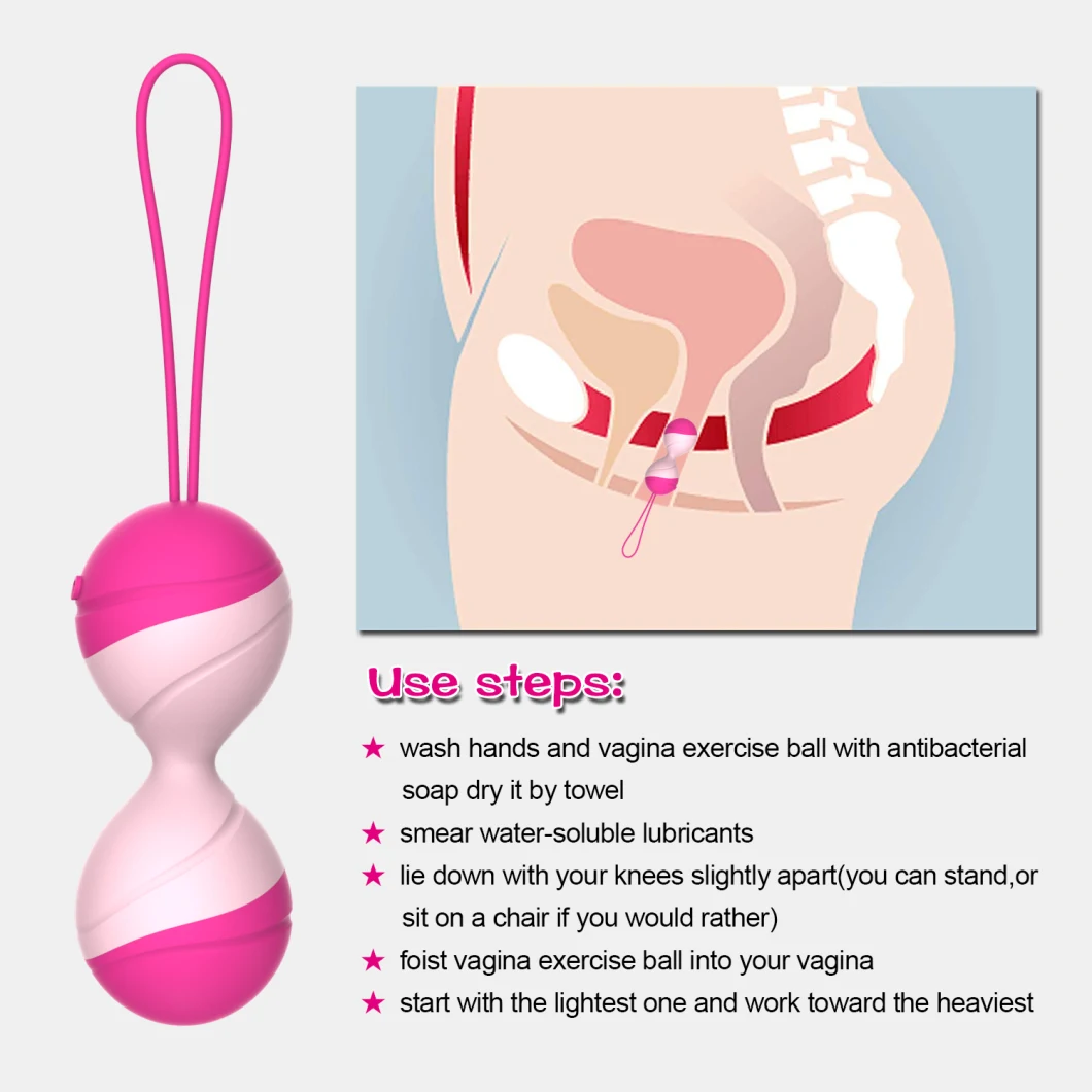 Y. Love Factory Supplier Different Weights Silicone Kegel Balls Set for Women Vagina Kegel Exercise