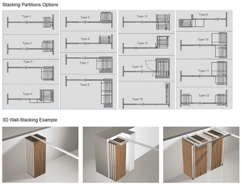 Office Folding Operable Partition Walls Aluminum Hanging Conference Room Partitions