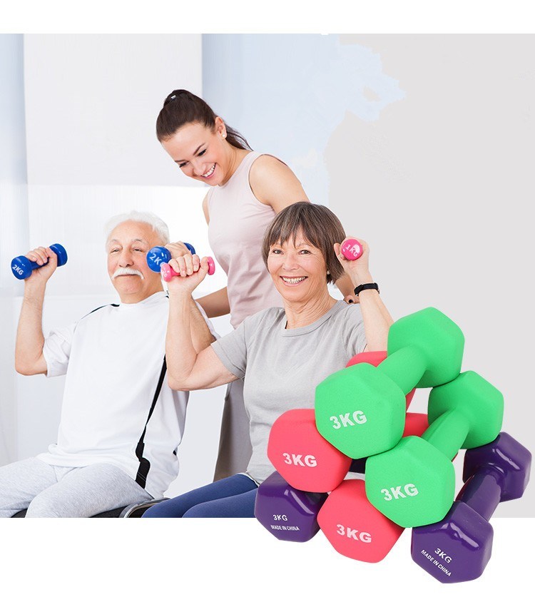 Women Children Arm Training Customized Status Logo Home Yoga Fitness Neoprene Iron Dumbbells